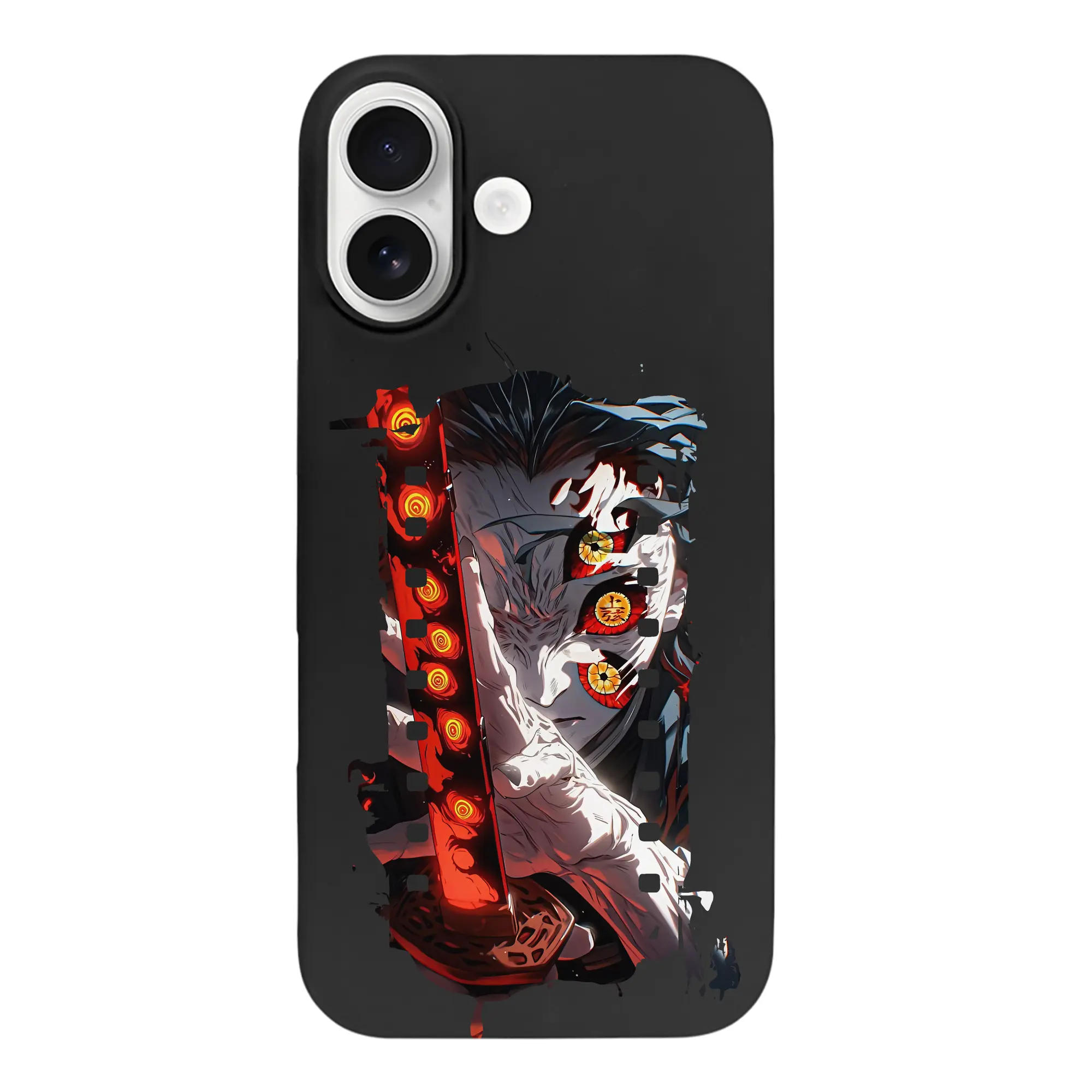 鬼滅の刃 グッズ,黒死牟 - iPhone 17 シリーズ シリコンケース 薄型 耐衝撃 指紋防止 ソフトタッチカバー 精密フィット 傷防止 保護ケース iPhone 17/17 Air/17 Pro/17 Pro Max 対応